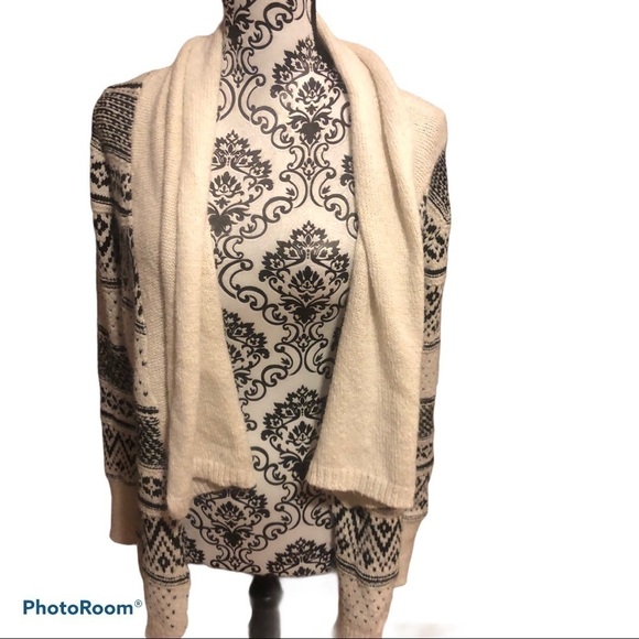 MAURICES open cream and black cardigan - Picture 1 of 7